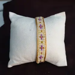 دستبند منجوق طرح گل زیورآلات زنانه و دخترانه ست لباس لنین کتان زارا