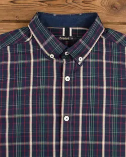 پیراهن چهارخانه اسپرت مردانه (پوپلین)