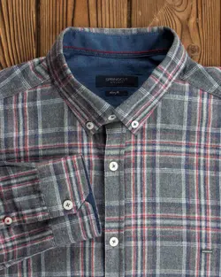 پیراهن مردانه طرح چهارخانه پشمی