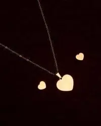 نیم ست طرح قلب طلایی