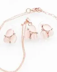 نیم ست گردنبند گوشواره اشکی