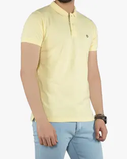پولوشرت مردانه ساده جودون در طیف زرد و سفید