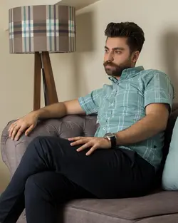 پیراهن چهارخانه مردانه آستین کوتاه