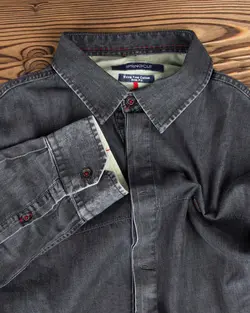 پیراهن جین خاکستری تیره مردانه- سایز XL