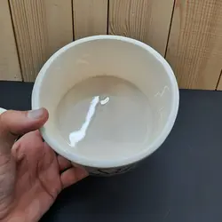بانکه سرامیکی دست ساز طرح برگ کد 840 مجموعه 3 عددی