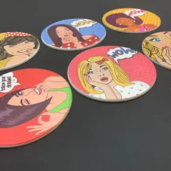 زیر لیوانی پلاستیکی قطر 9 سانتیمتر کد 640