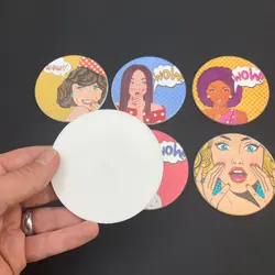 زیر لیوانی پلاستیکی قطر 9 سانتیمتر کد 640