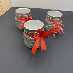 بانکه شیشه ای سایز کوچک بسته سه عددی کد 620