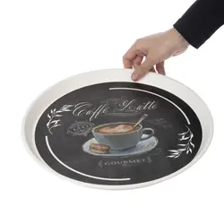 سینی پذیرایی دایره رایکا سایز بزرگ طرح لاته