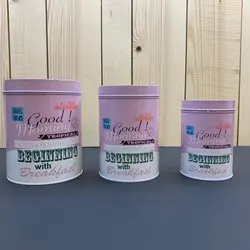 بانکه فلزی استوانه طرح BEGINNING کد ۵۲۲