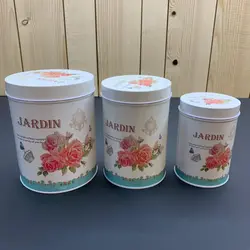 بانکه فلزی استوانه طرح JARDIN کد ۵۲۴