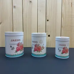 بانکه فلزی استوانه طرح JARDIN کد ۵۲۴