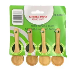قاشق ادویه چوبی کلاسیک کد 871 بسته 4 عددی