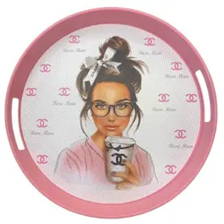 سینی پذیرایی رزمن طرح شنل قطر 33 سانتیمتر کد 651