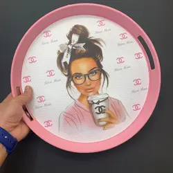 سینی پذیرایی رزمن طرح شنل قطر 33 سانتیمتر کد 651