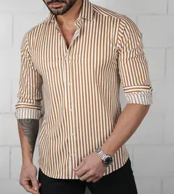 پیراهن استین بلند راه راه pn198