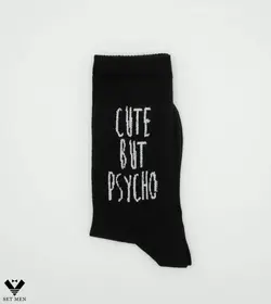 جوراب Cute But Psycho ساق دار so109 - پوشاک مردانه ست‌من