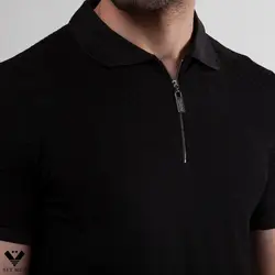 تیشرت karl یقه دار زیپ دار ty114 - پوشاک مردانه ست‌من