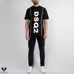 تیشرت یقه گرد بغل زیپ tg221 D2 - پوشاک مردانه ست‌من