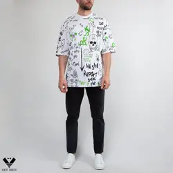 تیشرت یقه گرد تمام چاپ tg220 - پوشاک مردانه ست‌من