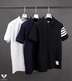 تیشرت یقه دار آستین خط دار TY147 - پوشاک مردانه ست‌من