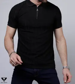 تیشرت یقه دار زیپ خور TY148 - پوشاک مردانه ست‌من