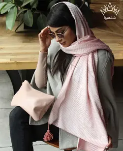شال مخمل پلیسه منگوله ماکارونی