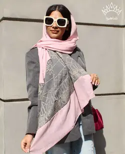 شال نخی اسلپ خامه دوزی قواره 210 * 70