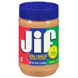 کره بادام زمینی Jif (جیف) کرانچی 454 گرمJif Peanut Butter Extra Crunchy 454gr