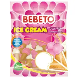پاستیل Bebeto (ببتو) بستنی 120 گرمBebeto Jelly Gum Ice Cream 120gr