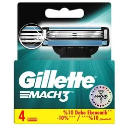 یدک تیغ Gillette Mach3 (ژیلت مچ تری) ساده ۴ تایی