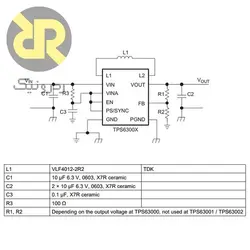 رگولاتور سوئیچینگ کاهنده TPS63001DRCR