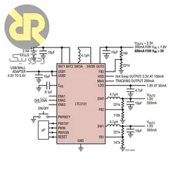 رگولاتور ولتاژ متغیر LTC3101EUF