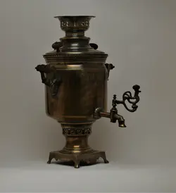 سماور استوانه ای دسته شاخ