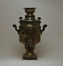 سماور استوانه ای دسته شاخ