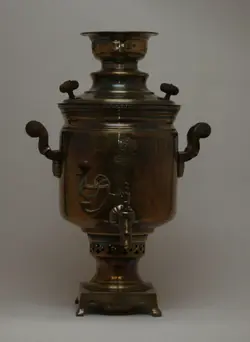 سماور استوانه ای دسته شاخ