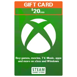 خرید گیفت کارت 20 دلاری ایکس باکس (آمریکا) در فروشگاه - استیم گیم استور