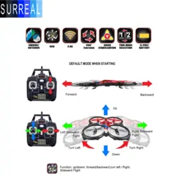 اسباب بازی کوادکوپتر کنترلی مدل X6 Super Ship Quadcopter