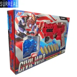 تفنگ نرف مرد عنکبوتی دوکاره تیر ژله ای مدل Marvel کد 1-237