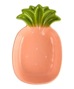 ظرف سرو سرامیکی گود طرح آناناس