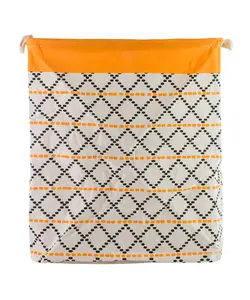 سبد پارچه ای درب دار طرح لوزی