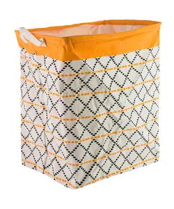 سبد پارچه ای درب دار طرح لوزی