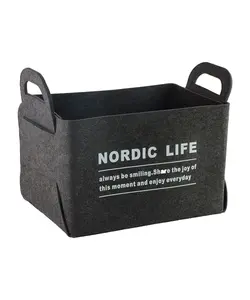 سبد نمدی مستطیل دسته دار