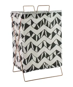 سبد پارچه ای پایه دار طرح زیگزاگ