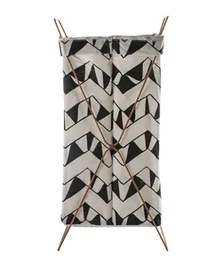 سبد پارچه ای پایه دار طرح زیگزاگ