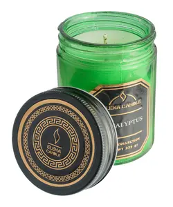 شمع شیشه ای 225 گرمی با رایحه اکالیپتوس النا
