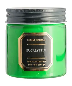 شمع شیشه ای 150 گرمی با رایحه اکالیپتوس النا