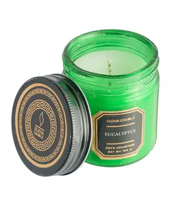 شمع شیشه ای 150 گرمی با رایحه اکالیپتوس النا