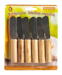 بسته 6 عددی کارد کره و پنیر دسته چوبی