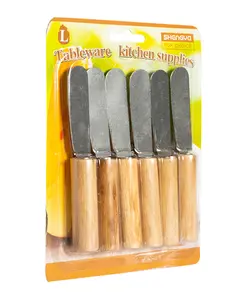 بسته 6 عددی کارد کره و پنیر دسته چوبی